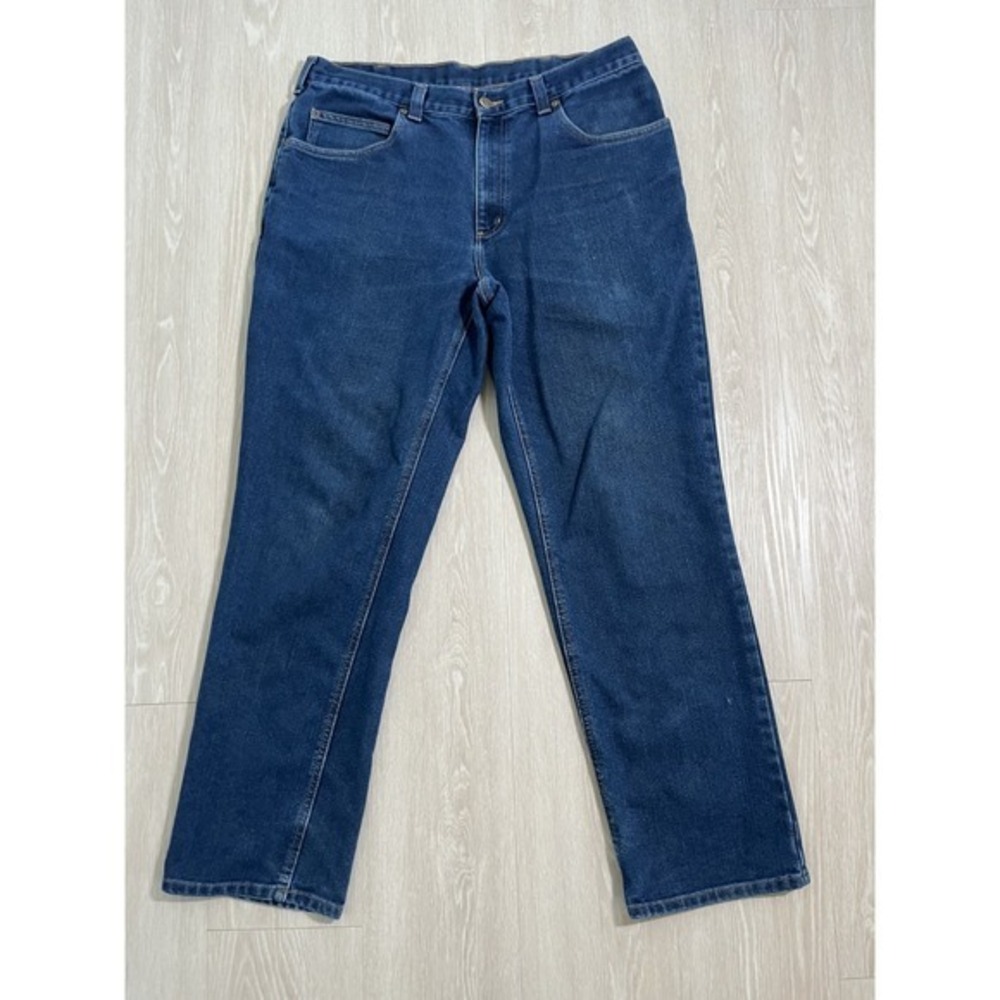 Carhartt Jeans Mens 36x32 Blue Modern Fit Straight Leg Work Wear Mid Rise Denim